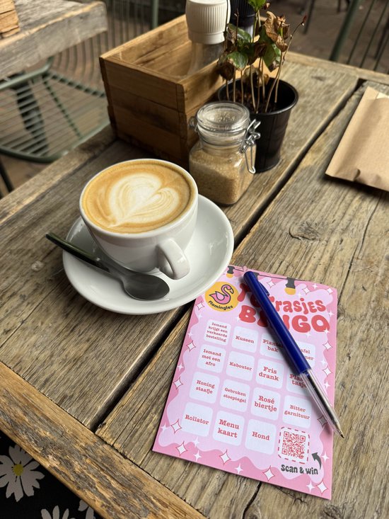 Flamingles Terrasjes Bingo - Spelletje voor Volwassenen - Grappig Kaartspel - Zomeractiviteit - Cadeau voor Vrienden / Vakantie / Borrel van Merkloos — afbeelding 4