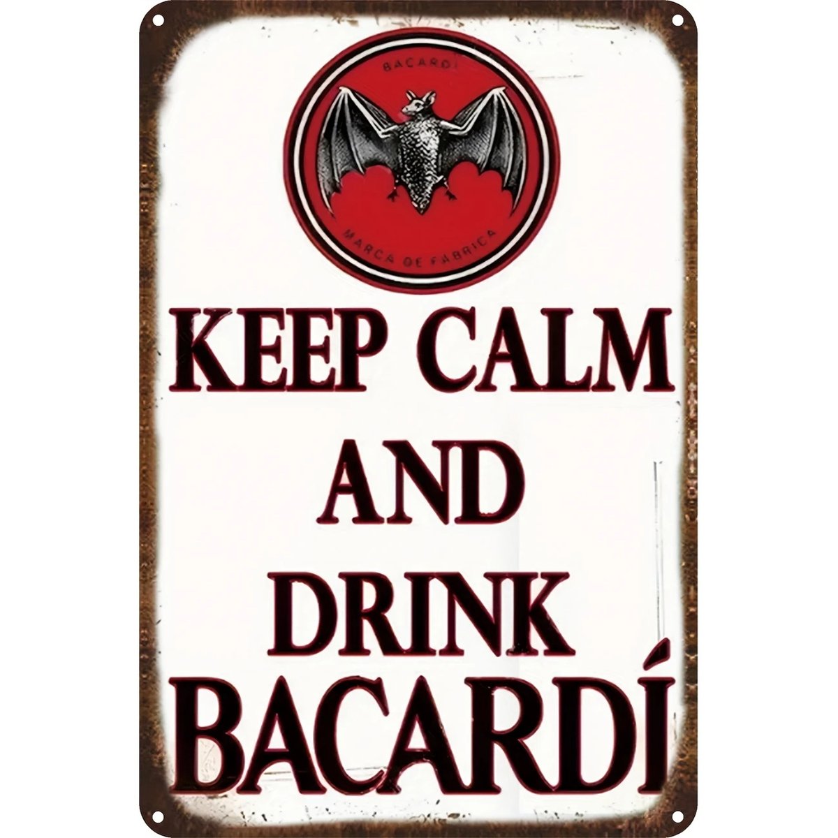 Keep calm and drink Bacardi Wandbord
