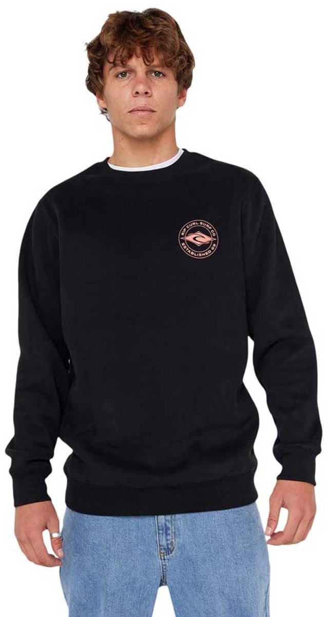 Rip Curl Staple Crew Sweatshirt S Man Zwart