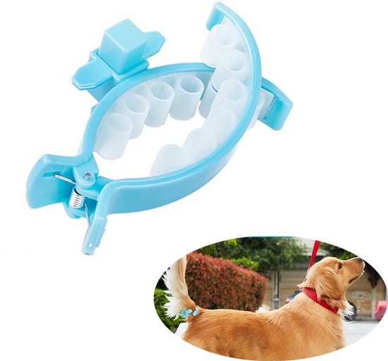 Dog Poop Picker Clip Tail Bag - Automatic Dog Poop Collector With 20 ...
