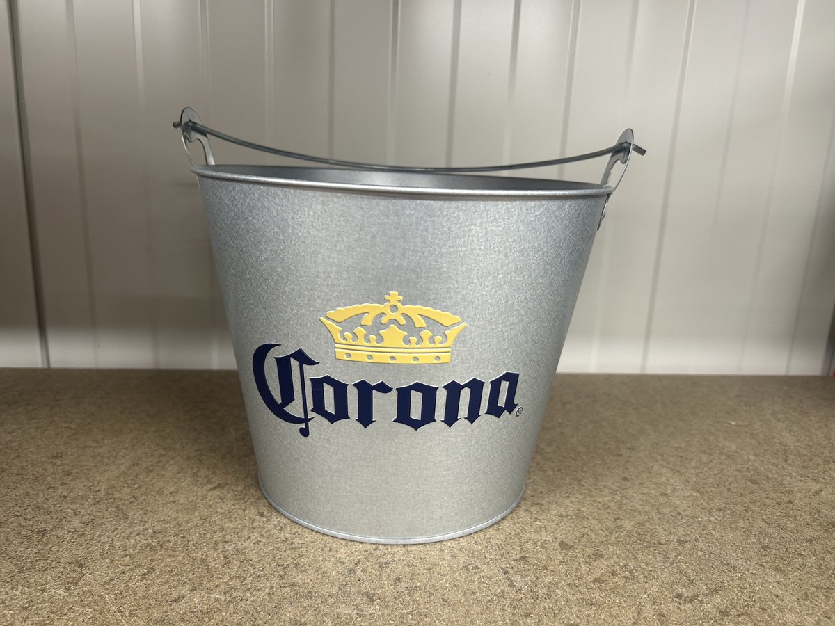 2x Corona bier beer ijsemmer ijsblokjesemmer met hengel icebucket