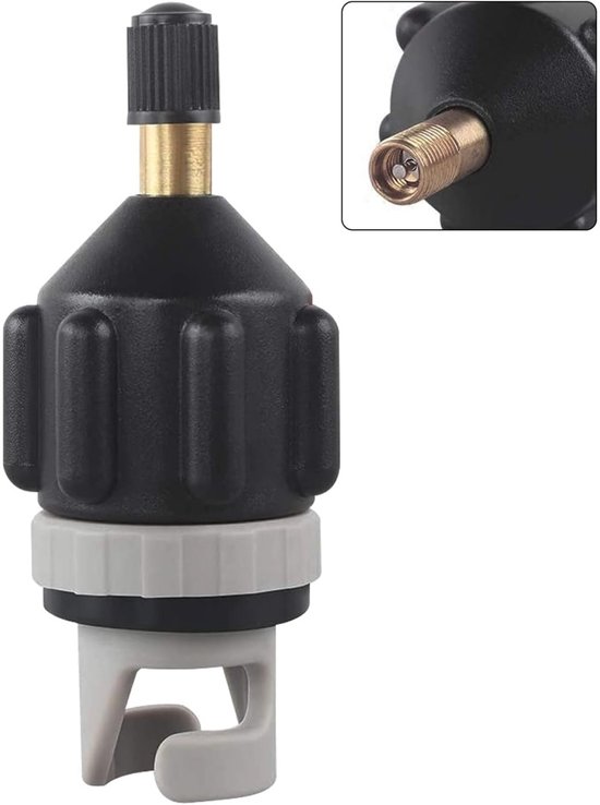TOVBMUP SUP-ventieladapter - SUP-adapter geschikt voor compressor - SUP-ventiel - SUP-pompaccessoires - Geschikt voor kajaks, boten, paddleboards, opblaasboten, SUP-boards, stand-up paddleboards - Elektrische SUP-pompen