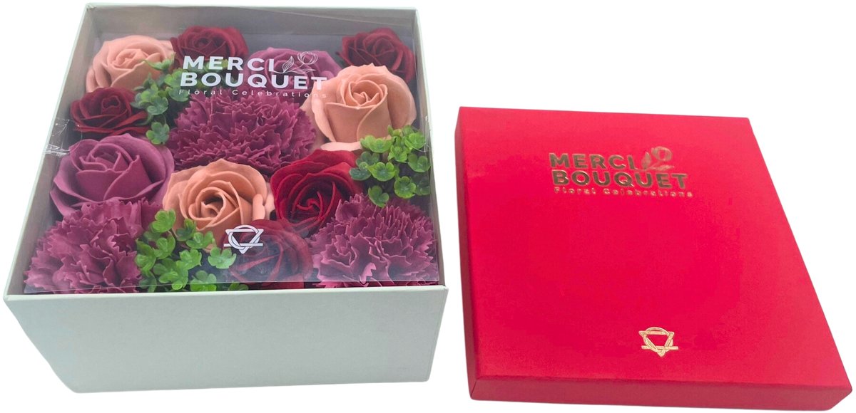 Vierkante doos - Vintage rozen