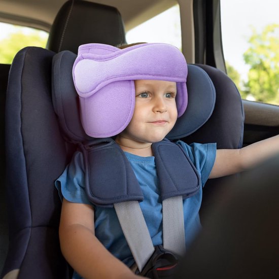 Neksteun voor Kinderen - Nekkussen Autostoel - Neksteun - Hoofdband Paars - Hoofdsteun Voor In De Auto - Hoofdsteun Kussen - Hoofdsteun voor kinderzitje - Hoofdsteun voor Autostoel - Universele Instelbare Reis Hoofdsteun - Veiligheid en Bescherming van Merkloos — afbeelding 2