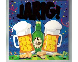 Wenskaart - muziekkaart - pop-out wenskaart - kaart met muziek - biertje - verjaardag - van harte gefeliciteerd - jarig - proost