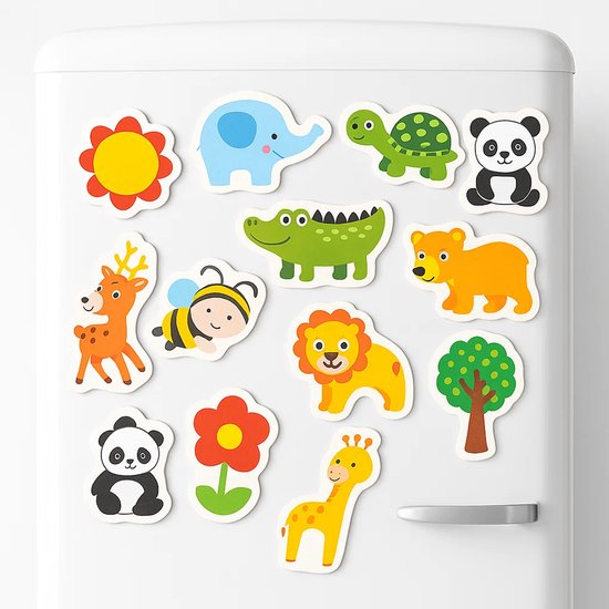 Koelkast Magneten Dieren I 12 Dieren I 12-Delig I Willekeurig geleverd