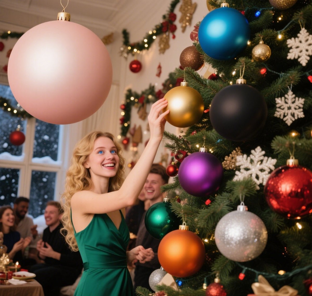 kerstballen set van 50 - Ø 6 cm - mat - kunststof - bruin – foto 6