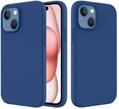Coque iPhone 15 - Coque arrière en Siliconen mat MobyDefend - Blauw - Coque pour téléphone portable - Compatible avec : iPhone 15