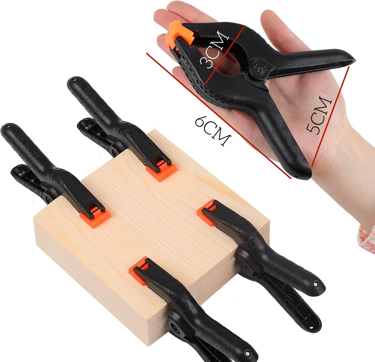 YIXISI 20 Pièces 5.1cm Pince à Ressort, Jeu De Pince à Ressort Plastique, Pinces à Ressort En Plastique Noir En Nylon, Pour Projets De Bricolage, Studios Photo, Arrière-Plan Photo