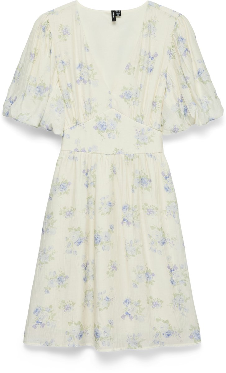 VERO MODA - VMBELLA 2/4 V-NECK SHORT DRESS WVN - Dames - Mini jurken