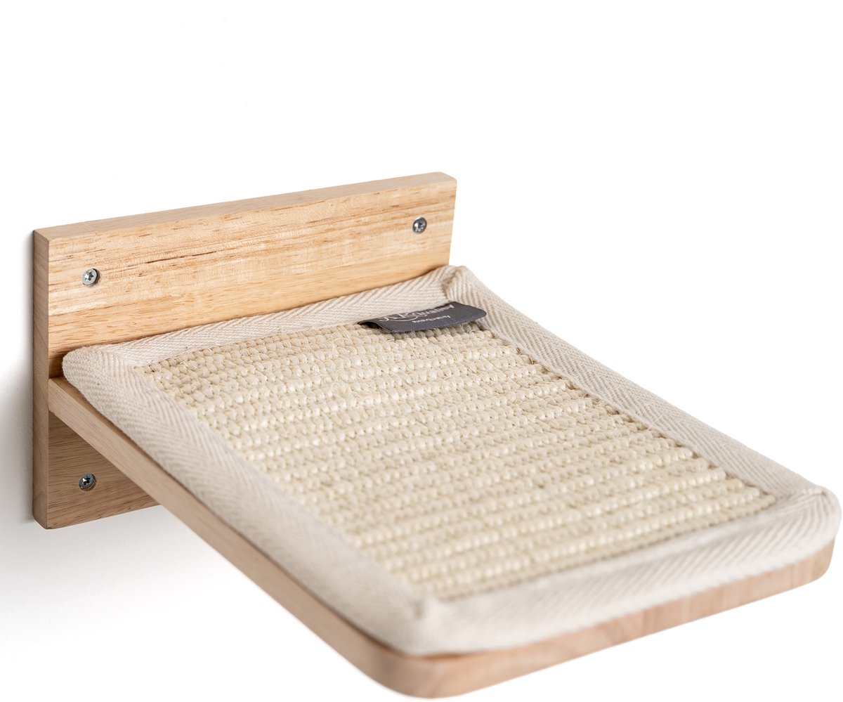 RHRQuality Wandmeubel Klimmuur Kat - XXL Muur Plateaus Set 3 – Draagkracht tot 20KG – Voor Grote Katten – Met Antislip Bedekking – Roze