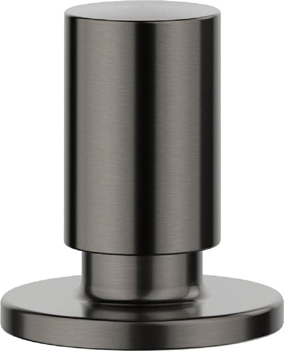 BLANCO ronde greepgreep staal satijn donker | Benodigde gat-/boordiameter: 14 - 35 mm | Compatibel met alle BLANCO spoelbakken en afvoergarnituren