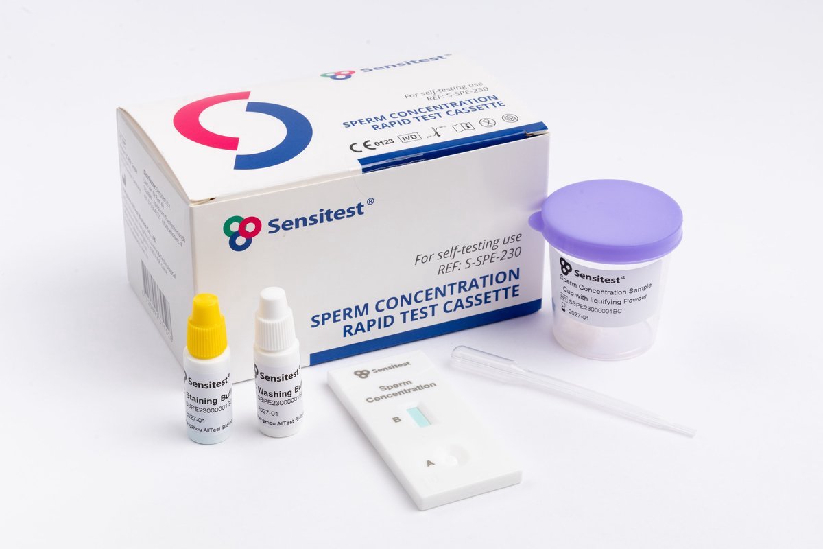 Spermatest Zelftest - Vruchtbaarheidstest voor Mannen Thuis - Sperma Testkit - Sperm Test