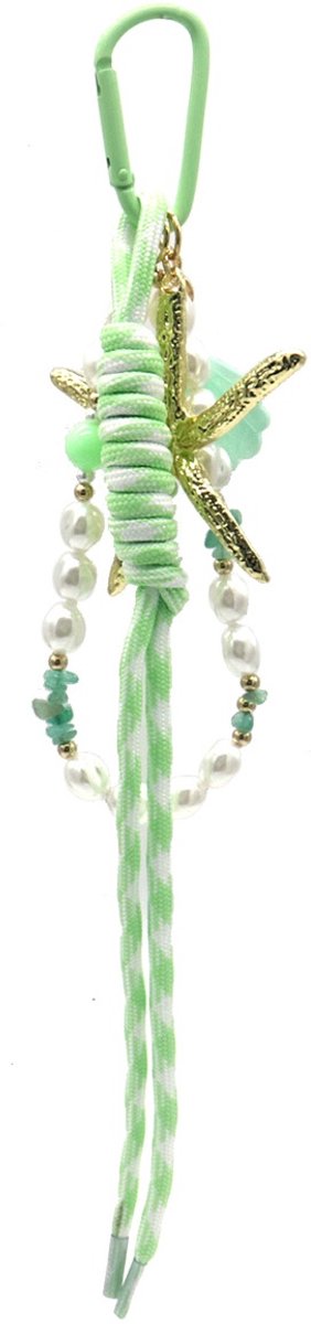 Sleutelhanger - Tashanger - Zeester - Groen - Metaal
