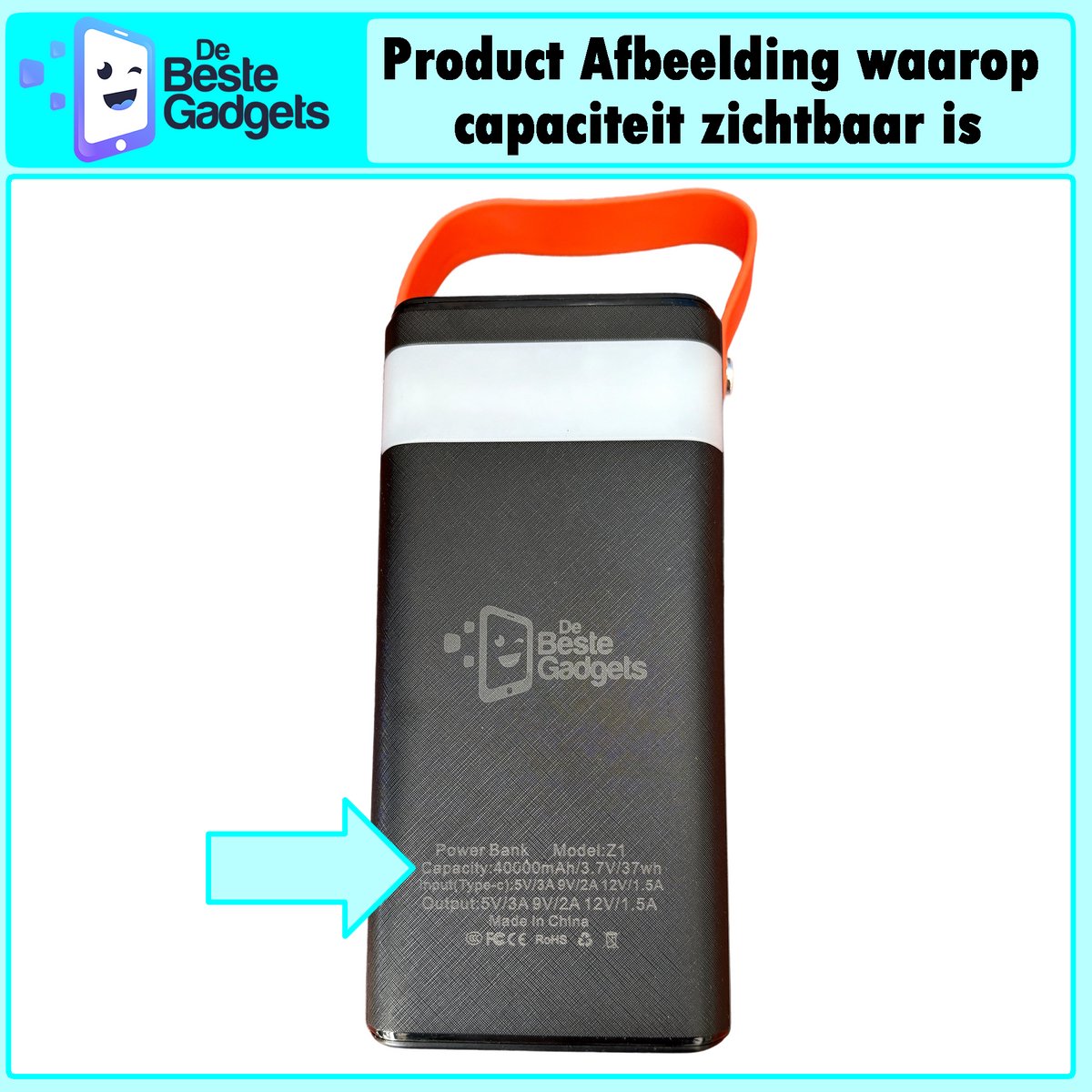 De Solar Powerbank 40000 mAh met Zonnepaneel - afbeelding 2