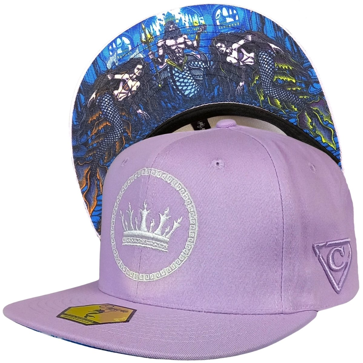 Capiche® Snapback Pet – Zeemeerminnen Koninkrijk – Pastel Lila – Verstelbaar met Druksluiting – Pet Mannen – Mermaids Kingdom
