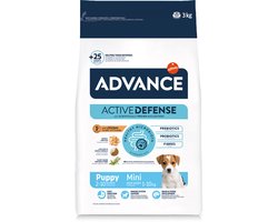 Hondenvoer Advance Puppy Protect Mini - Kip en Rijst - 3 kg, Licht Verteerbaar, Voor Kleine Rassen