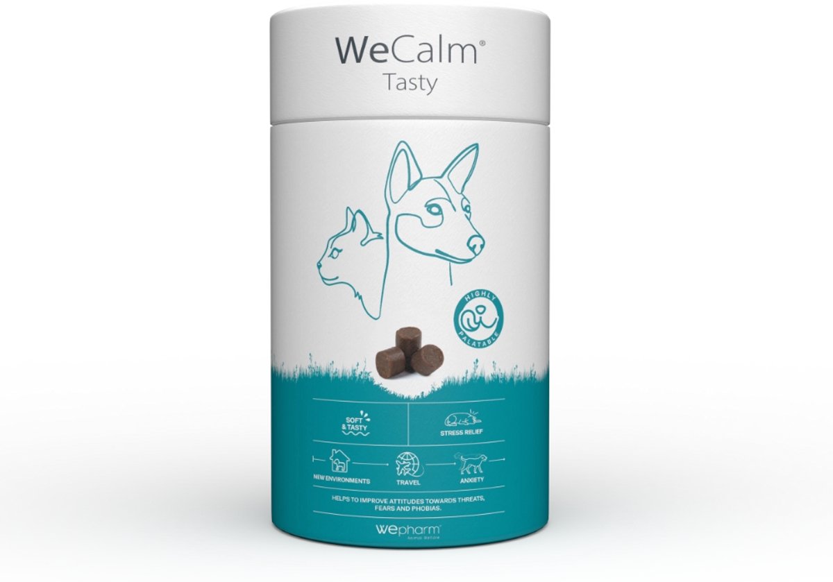 WePharm WeCalm Tasty - 30 soft-chews - Ondersteuning Bij Vuurwerk, Onweer, Reizen en Stress - Rustgevend Voor Honden En Katten - Smakelijke Snack vorm - Natuurlijk supplement