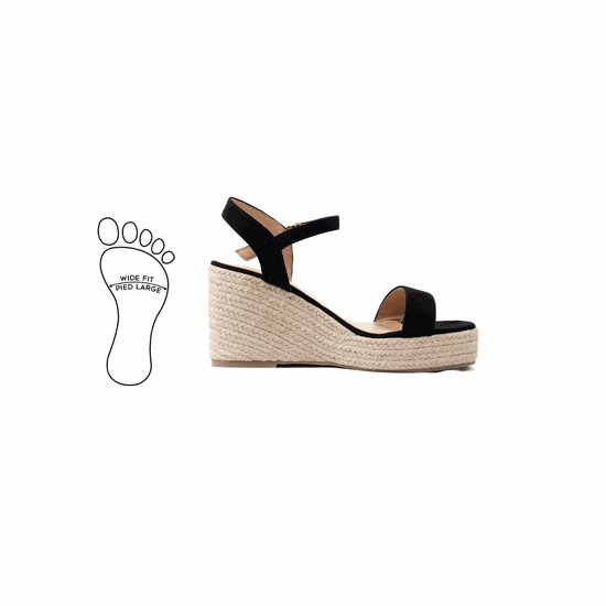 Verstelbare sandalen met brede teen en sleehak, model H - Vic