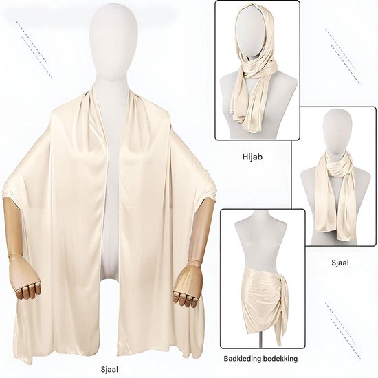Gsedaox-Omslagdoek-Stola-Sjaal Dames Omslagdoek-Casual Feestelijk Avondjurk Stola-200*70CM-Champagne Goud