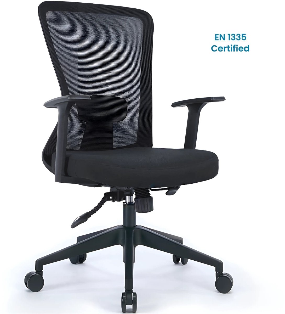Goliving Ergonomisch Bureaustoel - Kantoorstoel - Office Chair - Verstelbaar - Op Wieltjes - Voor Volwassenen - EN-1335 - Zwart - Goliving - €79,95