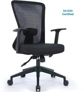 Bol.com Goliving Ergonomisch Bureaustoel - Kantoorstoel - Office Chair - Verstelbaar - Op Wieltjes - Voor Volwassenen - EN-1335 ... aanbieding