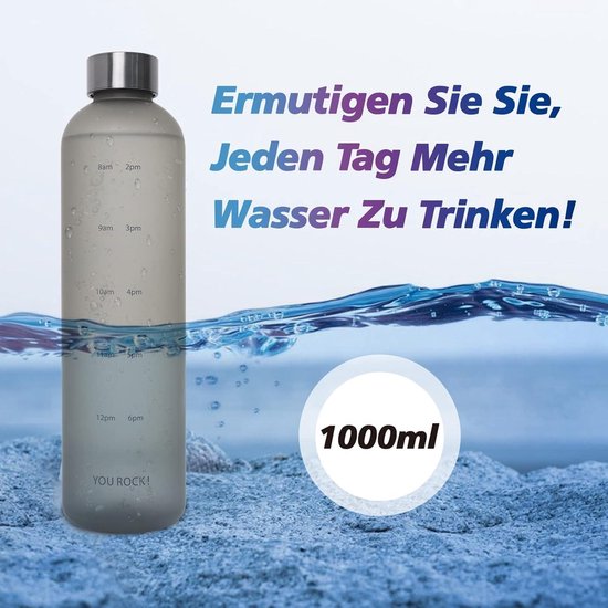 2,2 liter waterfles - grote capaciteit, lekvrij, voor sportschool, hardlopen & outdoor - BPA-vrij Tritan
