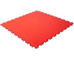 Rubbermagazijn | PVC kliktegel hamerslag - 7mm | 50x50cm | rood | winkel | showroom | garage | prijs per stuk