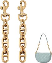 2 stuks zilveren korte metalen ketting verlengketting zakketting portemonnee-verlenging metalen tasriem korte handtas portemonnee riem extender