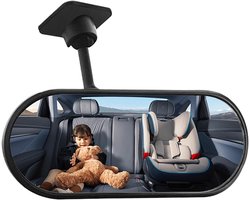 Babyspiegel voor auto - spiegel - 360 ° verstelbare autospiegel baby - Lijmbevestiging - brede hoek verbrijzingsvrije achterbankmonitor voor kinderen observeren, voorruit, dashboard