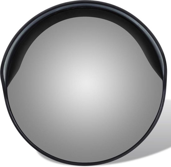 vidaXL Miroir convexe d'extérieur 30 cm (noir)