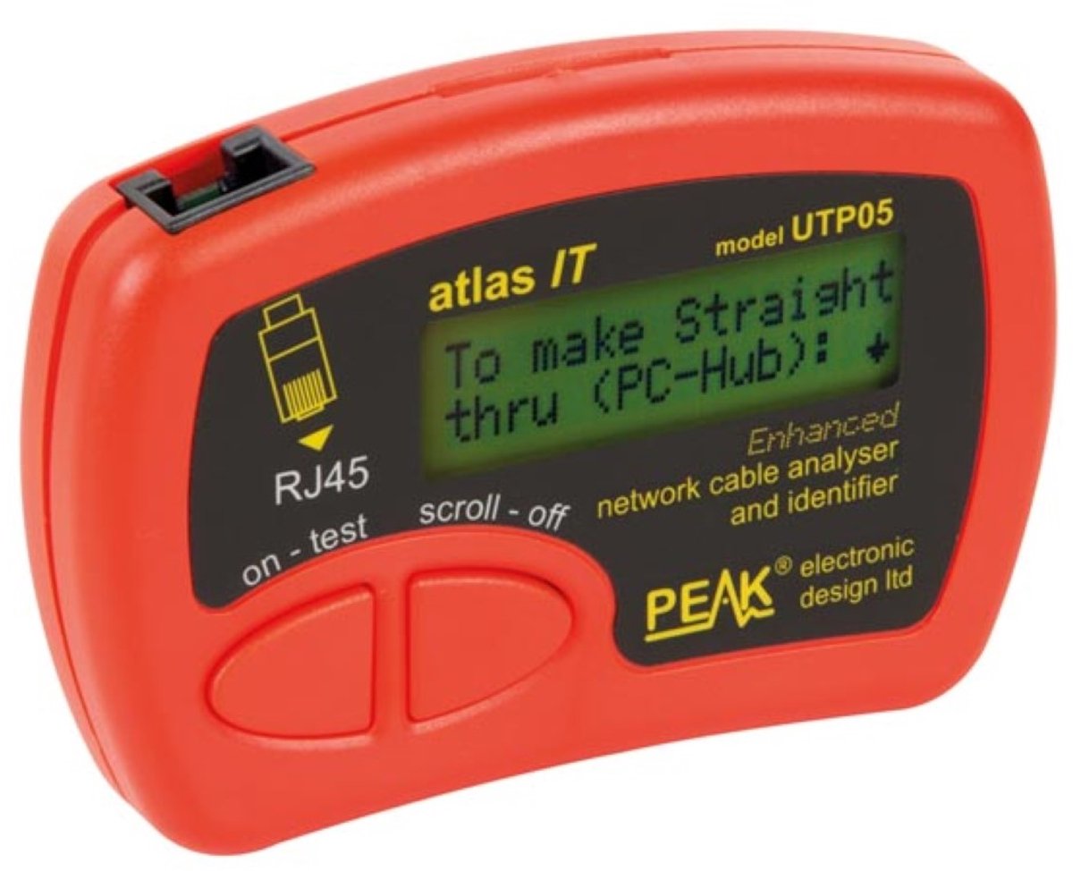 Peak Netwerkkabelanalyser en -identificator voor CAT5, CAT5E, CAT6 UTP-kabels