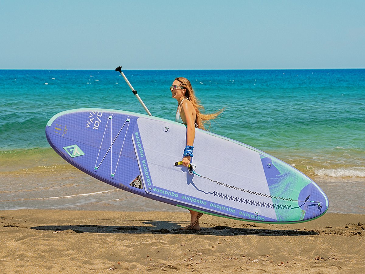 Aquatone Premium Wave SUP Board 10'0 - Opblaasbaar Paddle Board - Complete Set - Max. 120KG - 305x81cm - Paars/Blauw – foto 7