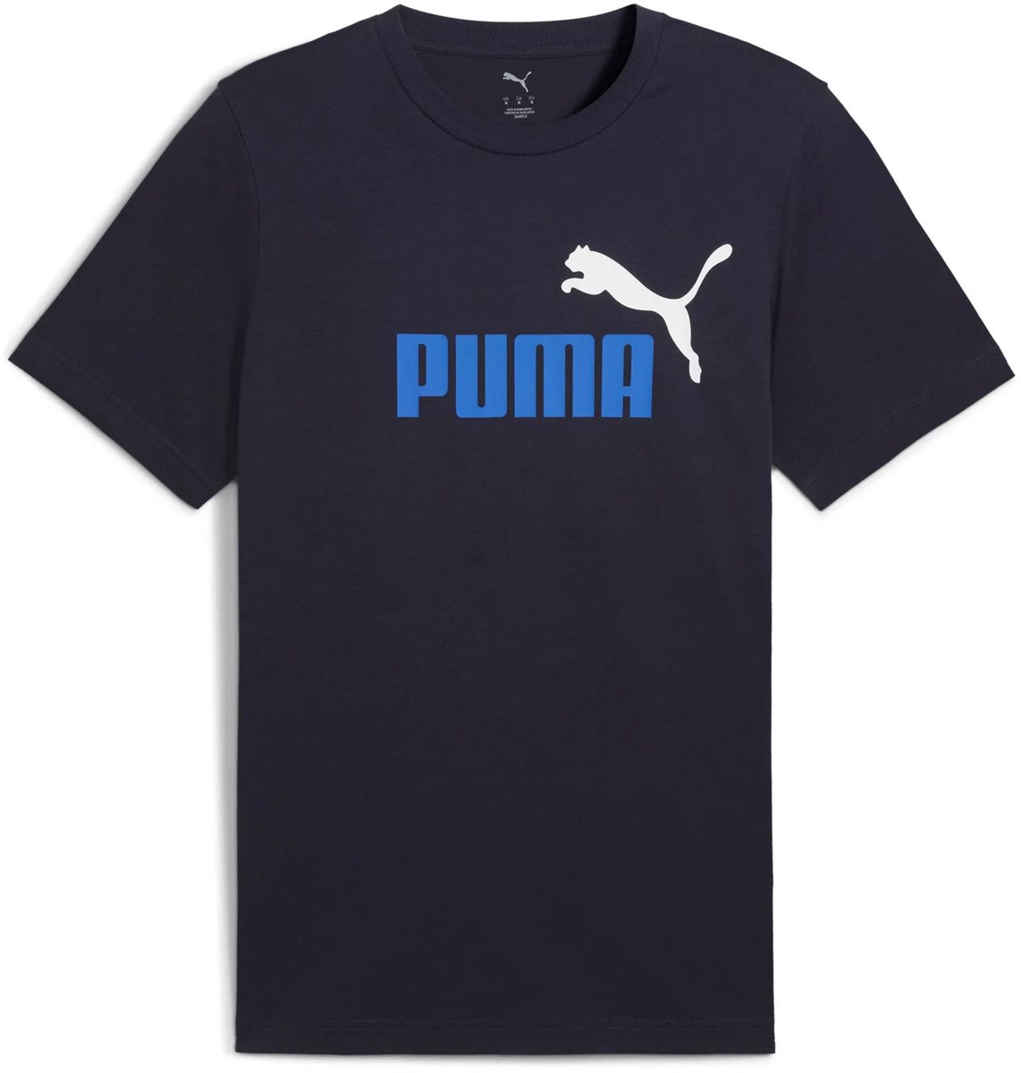 Puma Ess 2 Color No 1 T-shirt Met Korte Mouwen M Man Blauw