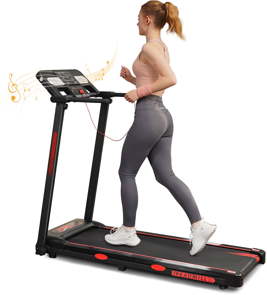 Y-RAIN Elektrische Loopband, Walking Pad, wandelband en inklapbaar loopband 3-in-1, 12 programma's, 2,5pk Motor, 1-12km/u, met multifunctioneel display，bluetooth.