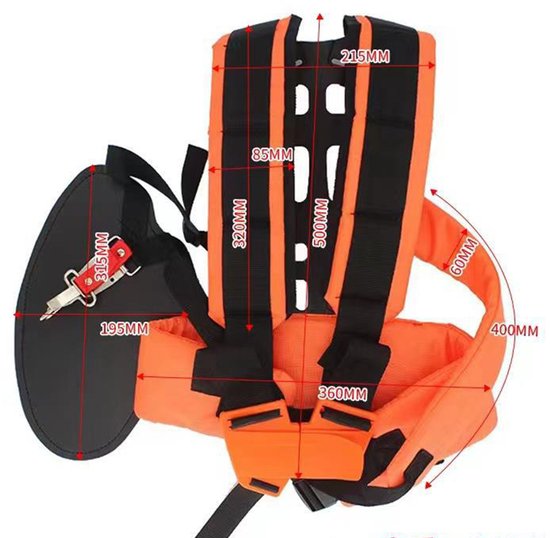 Inspanningsharnas - Comfortabel verstelbaar praktisch - comfortabel schouderharnas - voor bosmaaier/grasmaaier - universeel tuingereedschap accessoire van Merkloos	 — afbeelding 3