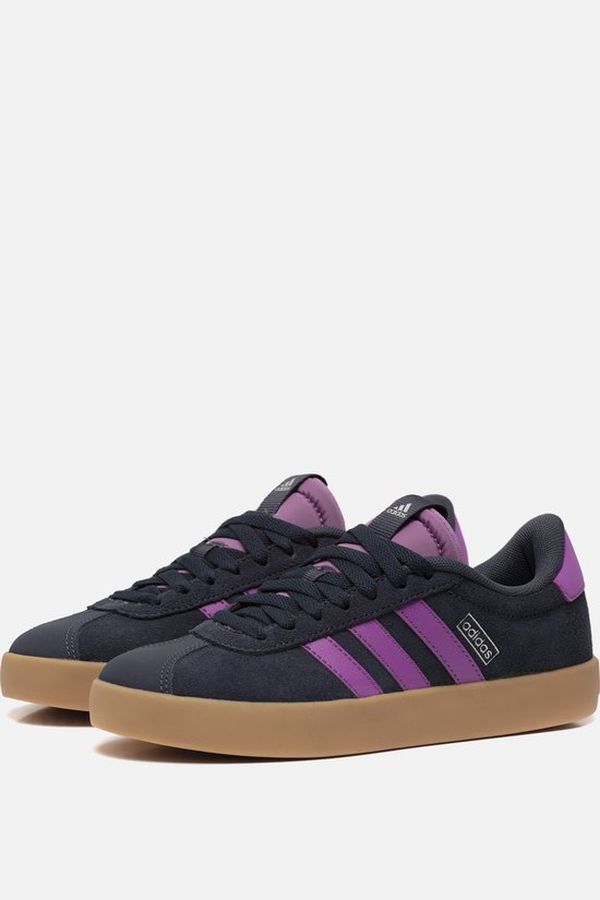 adidas VL Court 3.0 Donkergrijze/Paarse Sneakers