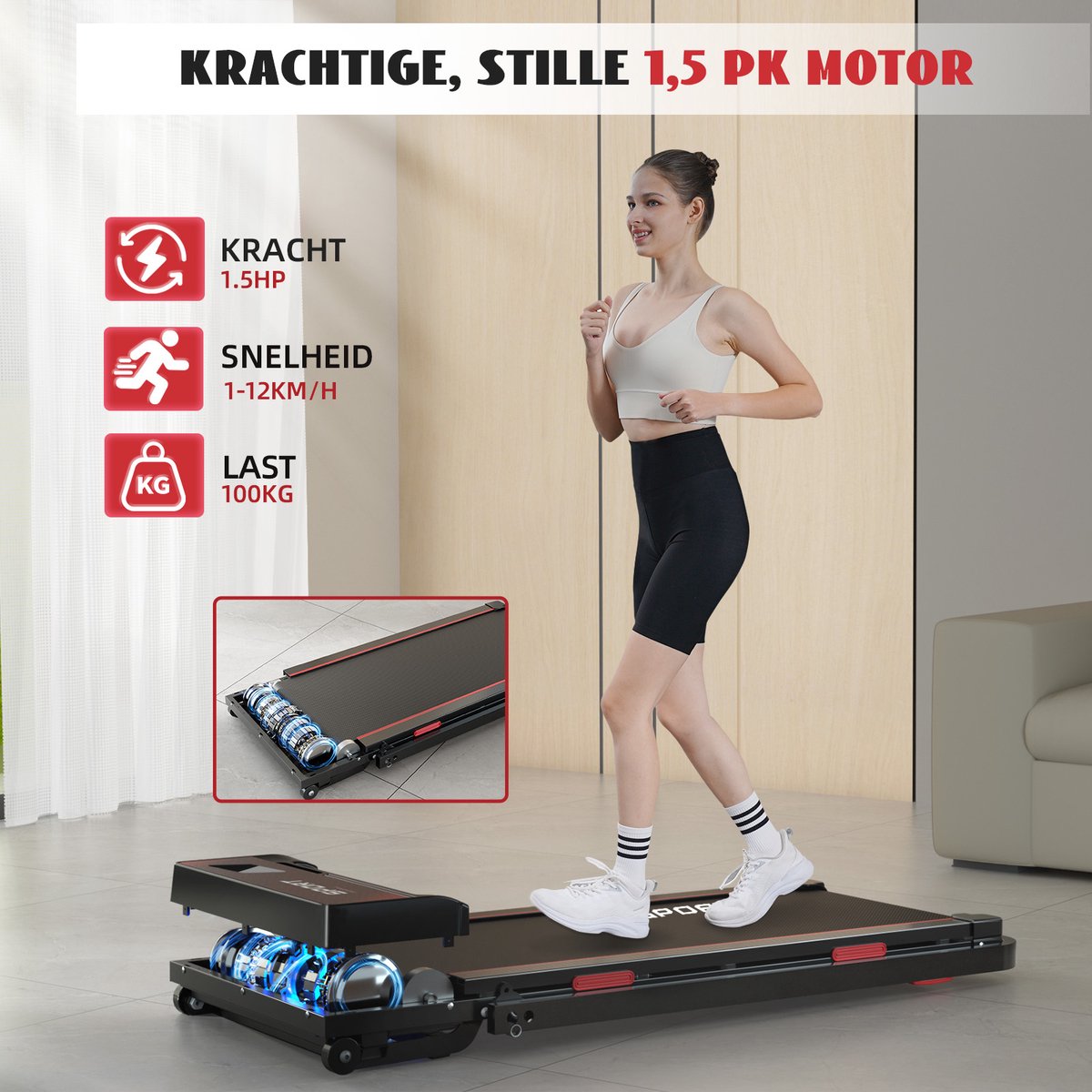 Y-RAIN Loopband 12 km/u Inklapbaar - afbeelding 3