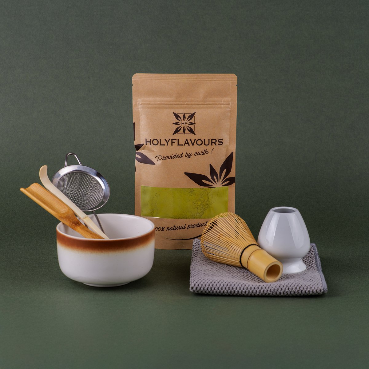Matcha thee set - compleet 7-delige luxe thee set - keramiek - Wit