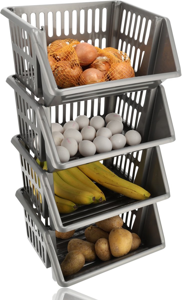 Groenterek voor keuken, 5-traps stapelbare fruitmand