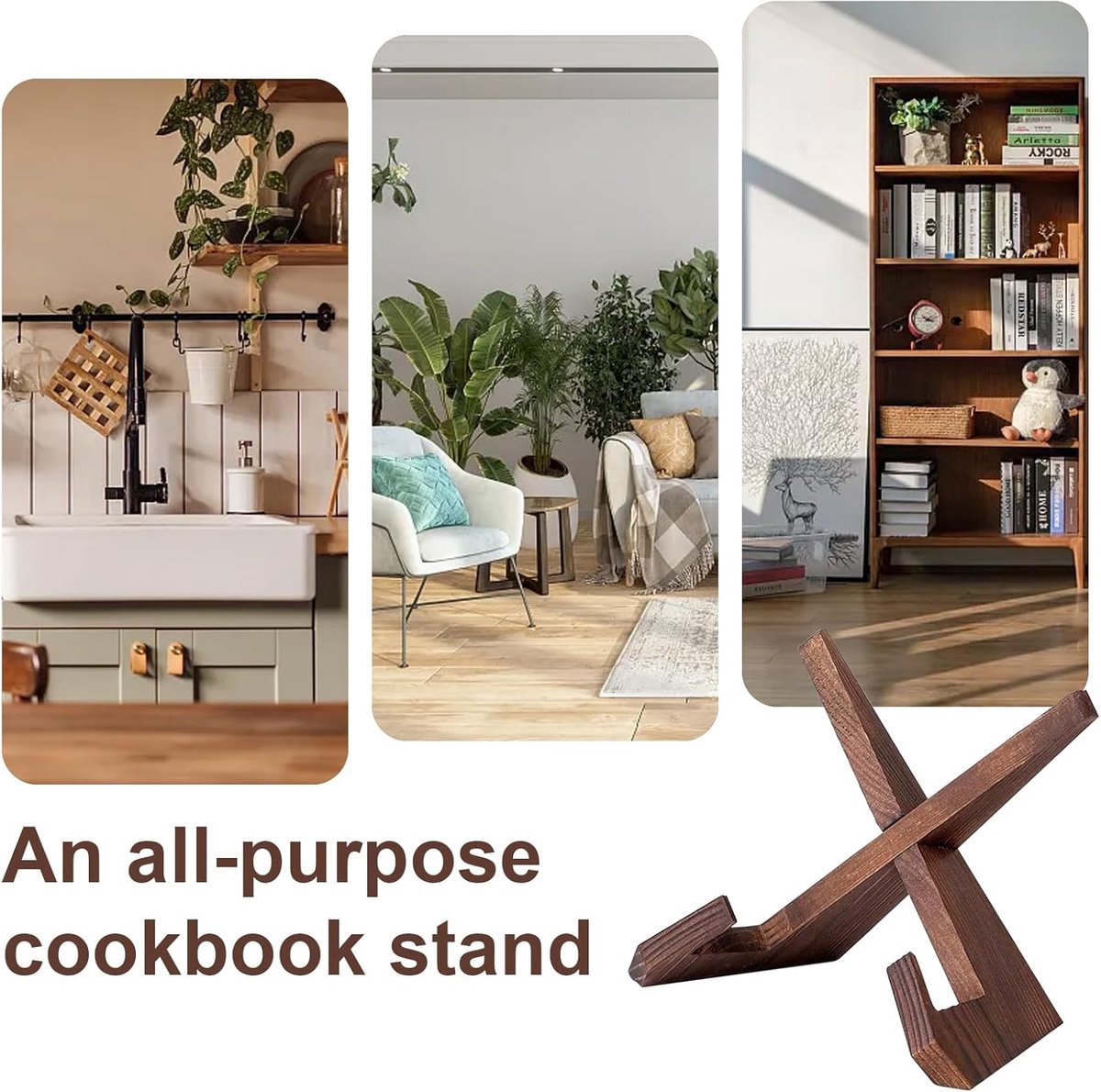 Bordenstandaard - Borden Display Standaard - 6.5 Inch - Bordenhouder - Boekstandaard - Bordenrek - Standaard - Houder - Steun - Rek - Hanger - Borden En Boeken - Kookboek - Voor Sierborden - Niet Gemakkelijk Vervormd - Duurzaam - Hout — cadeau in Cadeau-ideeën - foto 2