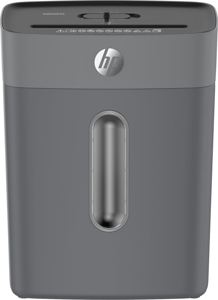 HP OneShred 815CC - Papierversnipperaar - 8 Vel, P-4 / DIN 66399 - Shredder - 15L - Kantoor/ Thuisgebruik - Antraciet thumbnail 5