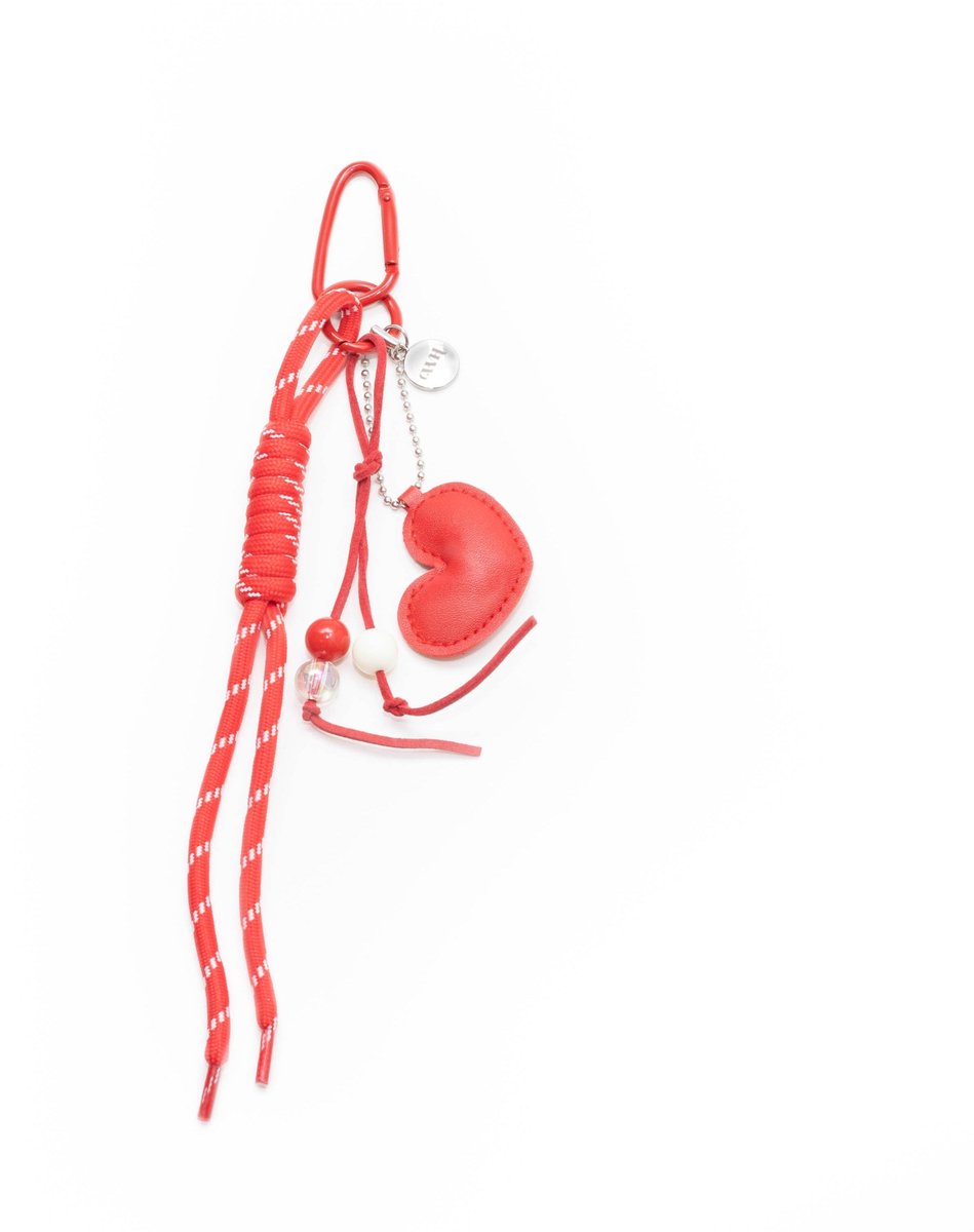 xoxo Wildhearts Bag Charm - Rope Heart - Red - Hangertje voor handtas - Accessoire voor dames tas - Touwtje met hart - Hartjesketting - Sleutelhanger - Rood
