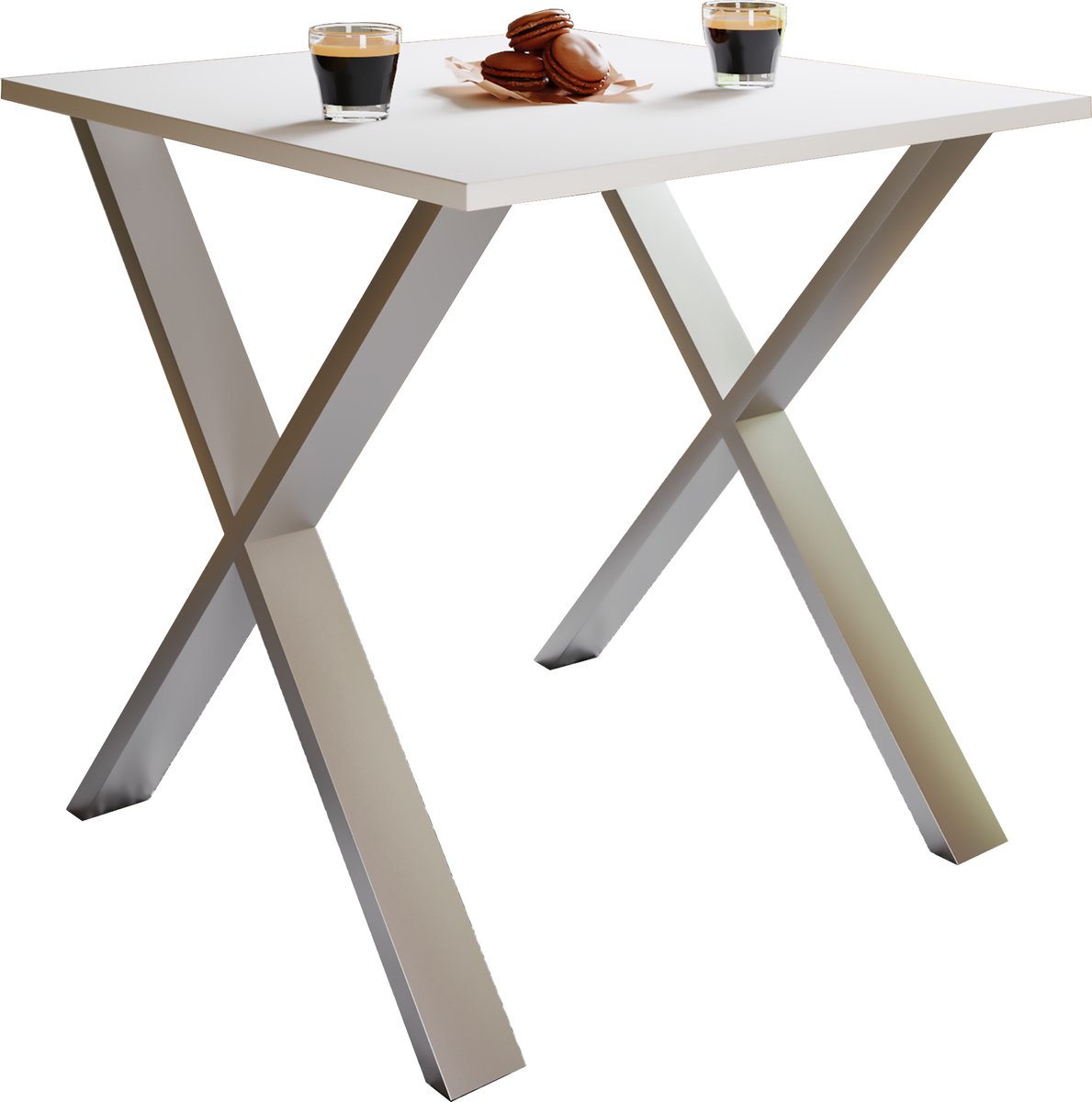 Premium houten eettafel Keukentafel Eettafel Tafel Xona X Zilver