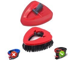 Allecto Plus - Rode Spin Mop Base met Scrub Borstel en Vervangbaar Mop Hoofd voor Vi leda Alle Turbo Mop - 1 Tank Systeem. Geschikt voor Spin Turbo en EasyWring & Cleaning.