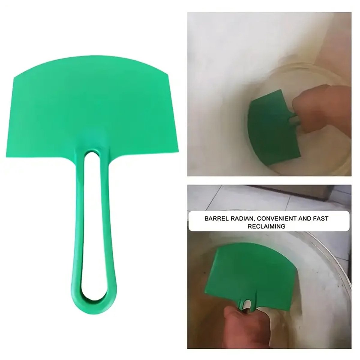 DW4Trading Emmer Scraper Spatel, Kuipspatel Kunststof 150 mm Breed - Groen
