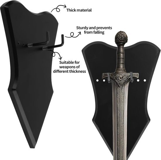 2 STKS Lightsaber Stand, Houder Muurbevestiging, Light Saber Muurbevestiging Houder, Lightsaber Plaatsing Display (Zwart