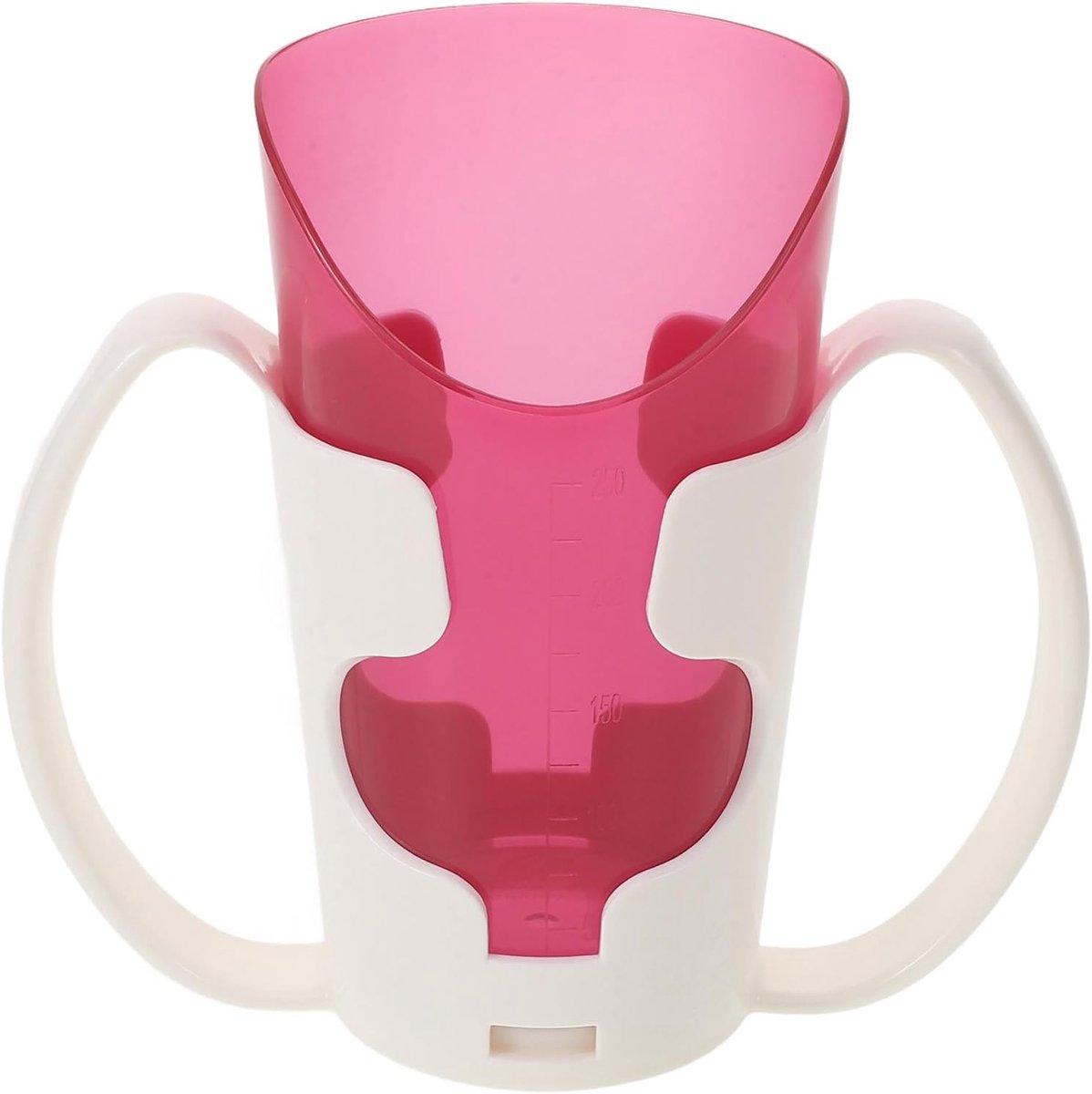 VOKA HandyCup - Handy beker - Drinkbeker met neusuitsparing inclusief houder - Handybeker - Medicijnbeker - Bekerhouder met 2 handvaten - handy beker