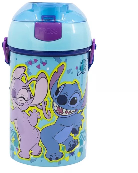 Disney Lilo en Stitch bidon, sportfles 450 ml, lilo en stitch fles, Drinkfles, Bidon, Lilo en stitch