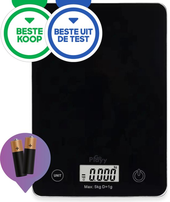 4 in 1 Digitale Precisie Keukenweegschaal 1 gram tot 5 kg - Weegschaal Keuken...